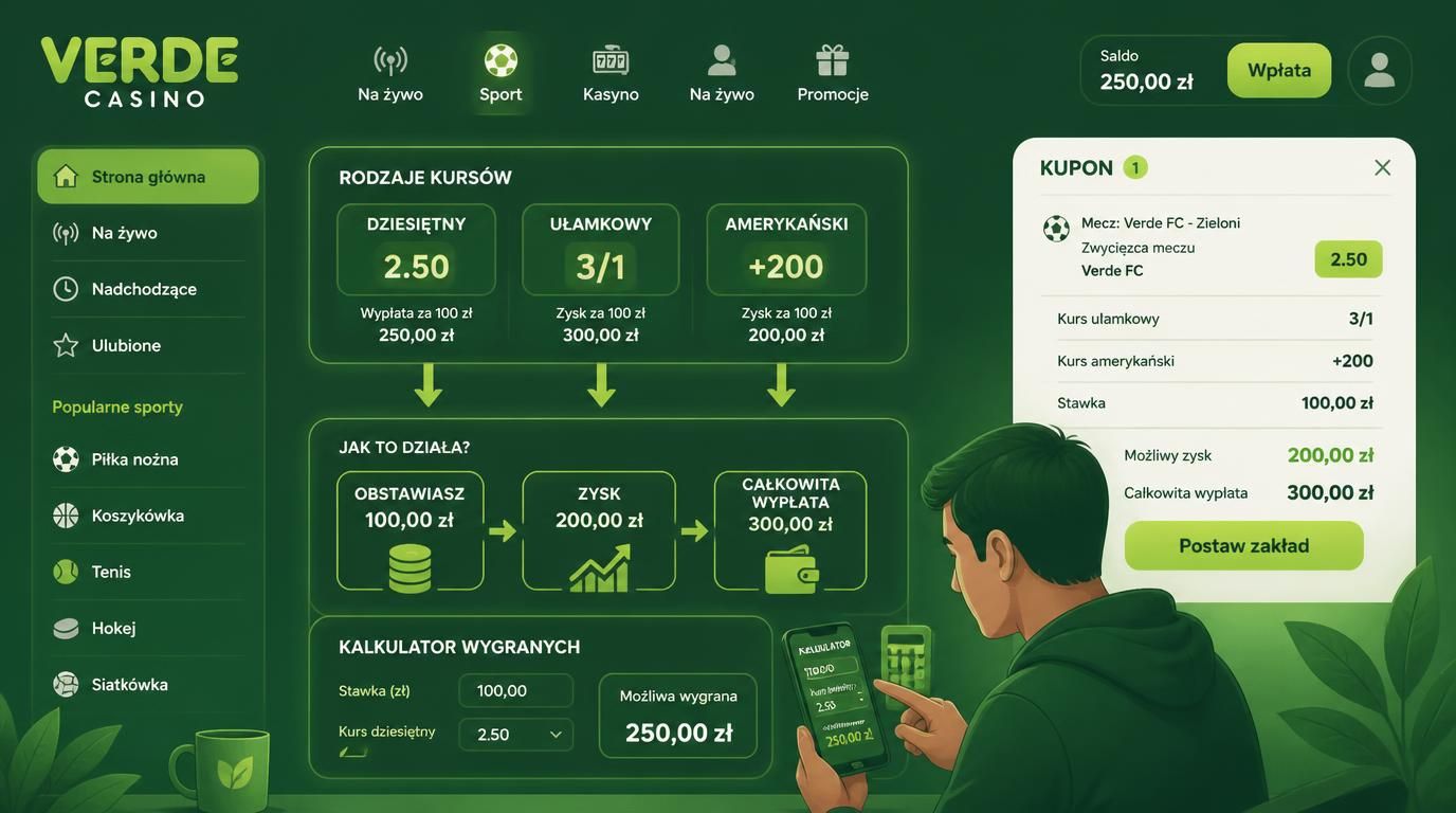 Grafika kursów i przykładów wypłat